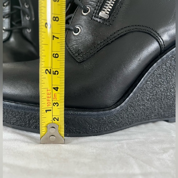 ♥️ Marc By Marc Jacobs blk wedge zip booties size 7 - Picture 10 of 11